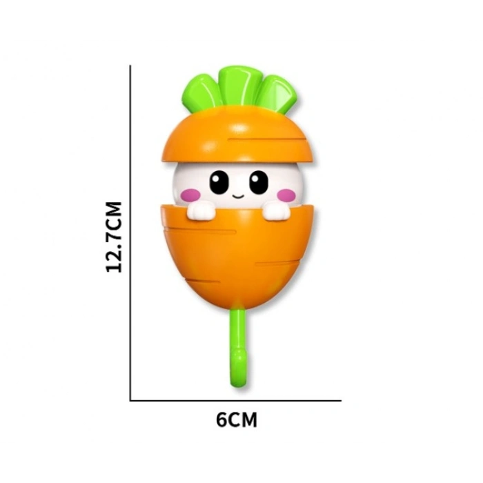 Havuç Tasarımlı Otomatik Açılan Yapışkanlı Askı (4887)