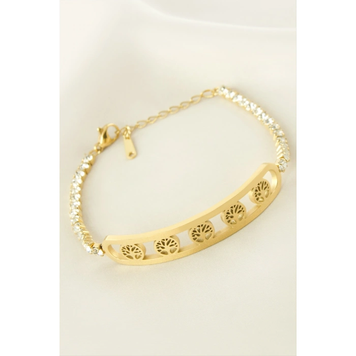 Hayat Ağacı Çelik Bileklik