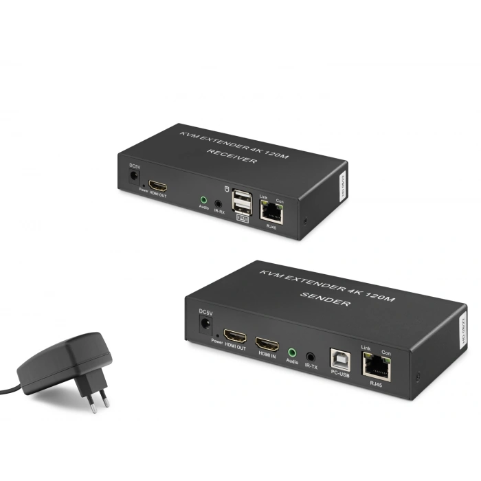 Hdmi Kvm Extender 4K 120 M - Siyah HDX1306