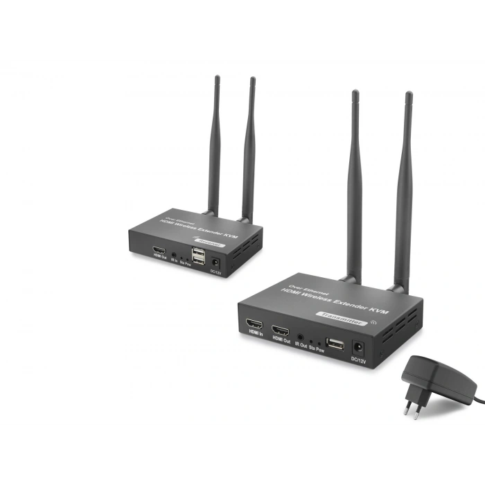 Hdmi Kvm Kablosuz Extender Loop-Out 1080P 200 M Siyah HDX1383