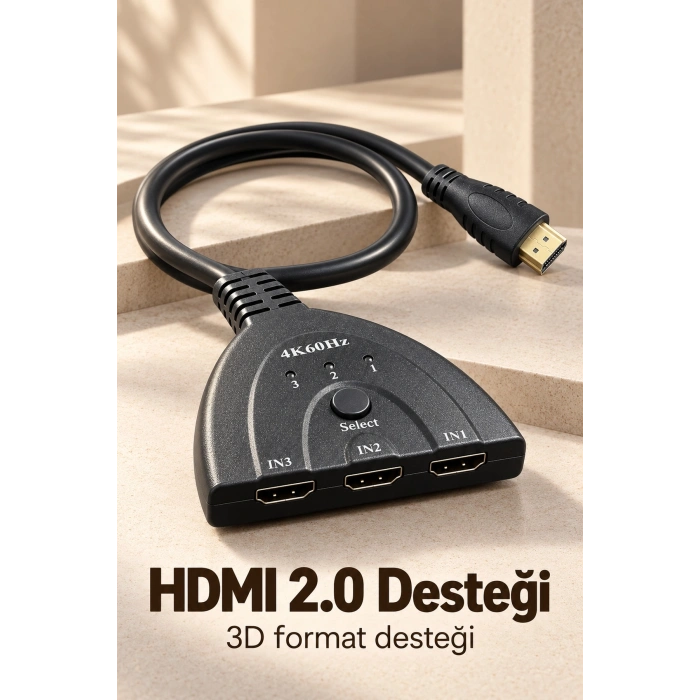 HDMI Switch 2.0 ve 3D Format Destekli