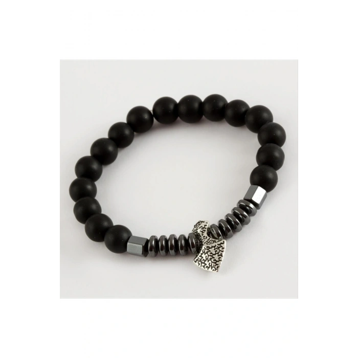 Hematit Mat Onix Doğaltaş Bileklik