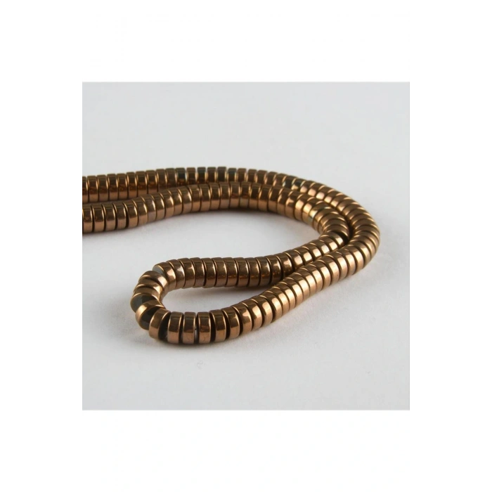 Hematit Rondela Disk Taşı 6 mm