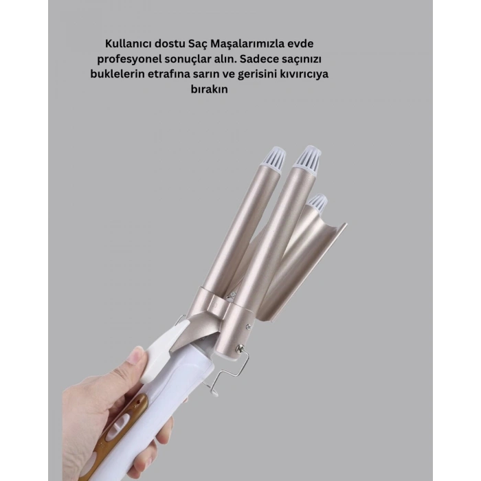 Hızlı Isınan Şarjlı Saç Kıvırıcı Maşa