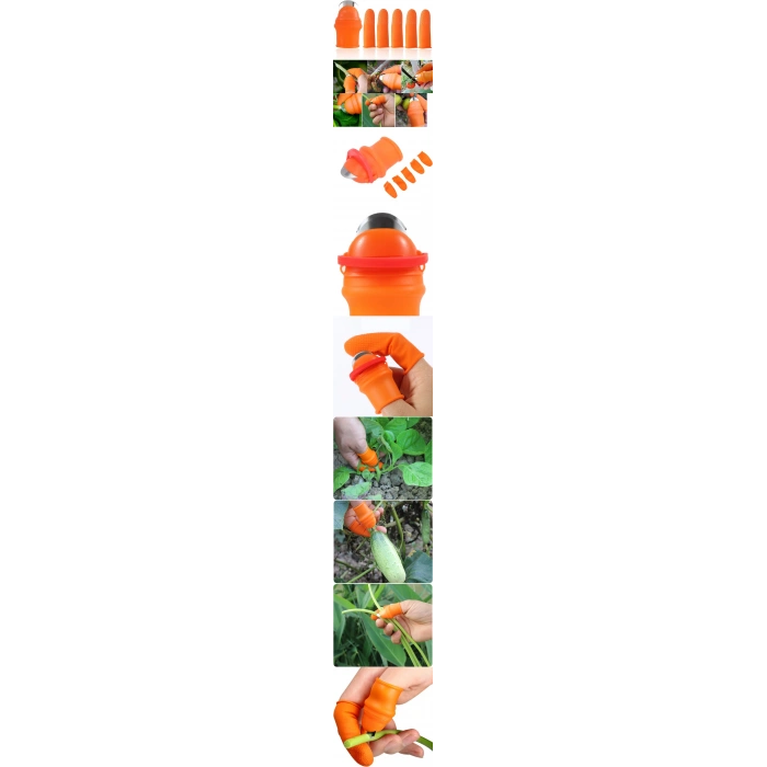 Hızlı Parmak Bıçağı Başparmak Sebze Kesici 2 Li Set