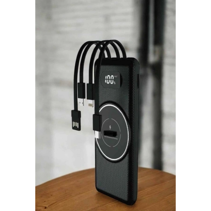 Hızlı Şarj Dijital Göstergeli Powerbankli Çoklu Şarj Özelliği