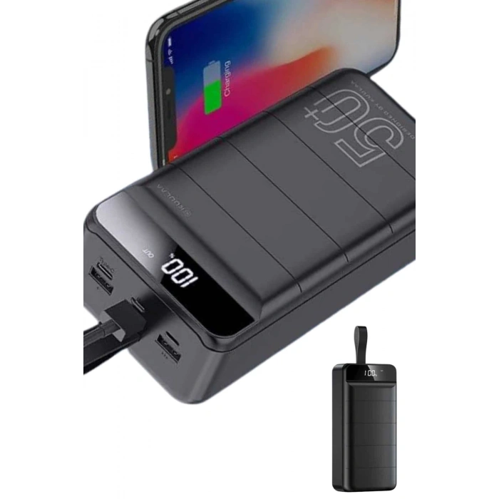 Hızlı Taşınabilir 50.000 Mah Powerbank Led Ekran Android Ve İos Uyumlu Yeni Nesil