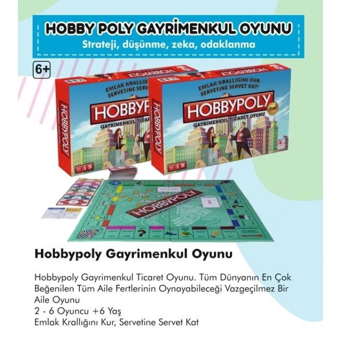 Hobby Poly Gayrimenkul Emlak Ticareti Oyunu
