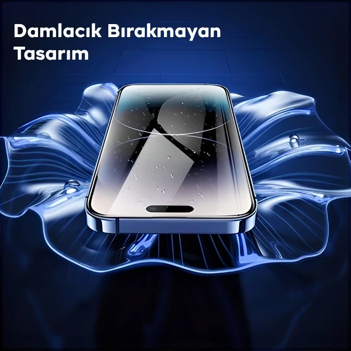 Hoco 9d İphone 15 Pro Tempered Kırılmaz Cam Ekran Koruyucu-(5775)