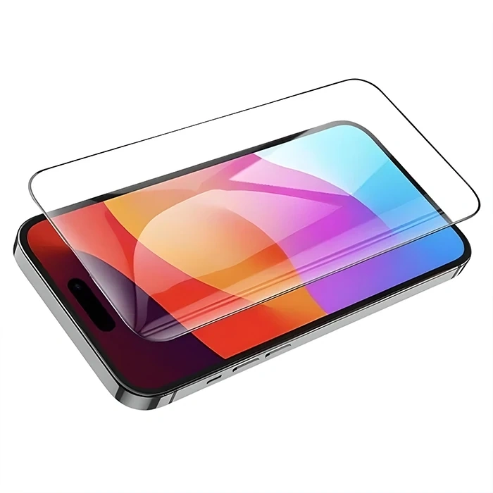 Hoco Flash Attach İphone 15 Full Hd Tempered Kırılmaz Cam Ekran Koruyucu