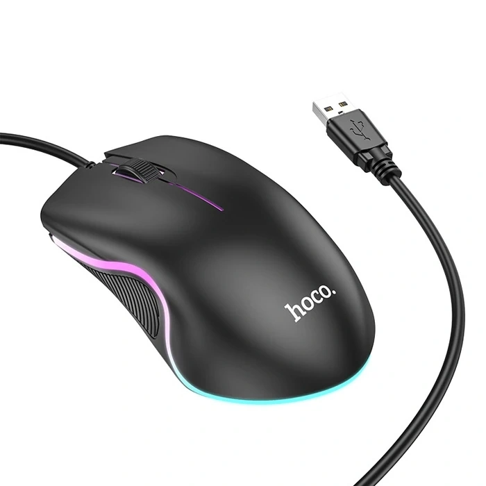 Hoco Gm19 Rgb Led Işıklı Gamer Oyuncu Kablolu Optik Mouse