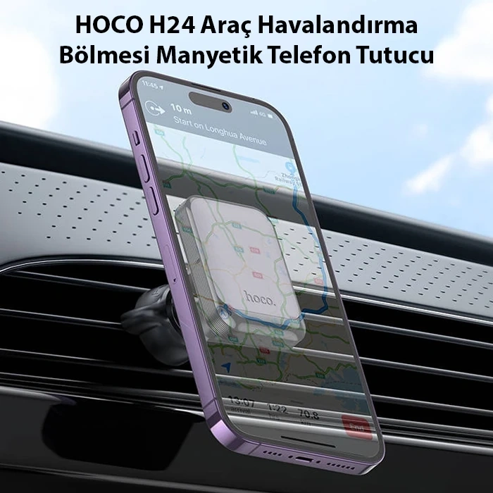 Hoco H24 Araç Havalandırma Bölmesi Manyetik Telefon Tutucu-(5775)