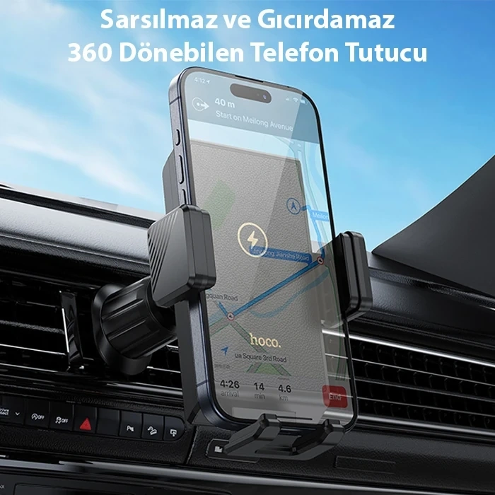 Hoco Hw21 Klima Havalandırma Bölmesi Wireless Kablosuz Şarj Araç Telefon Tutucu