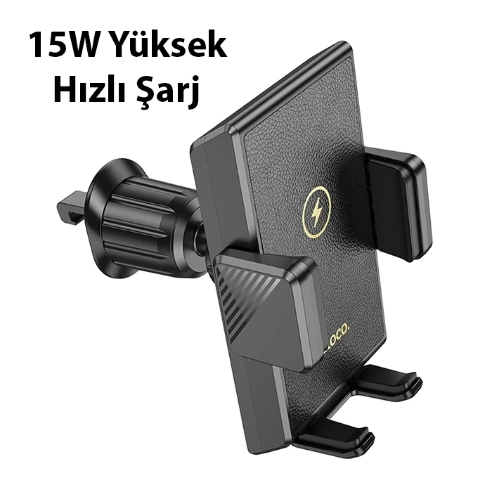 Hoco Hw21 Klima Havalandırma Bölmesi Wireless Kablosuz Şarj Araç Telefon Tutucu