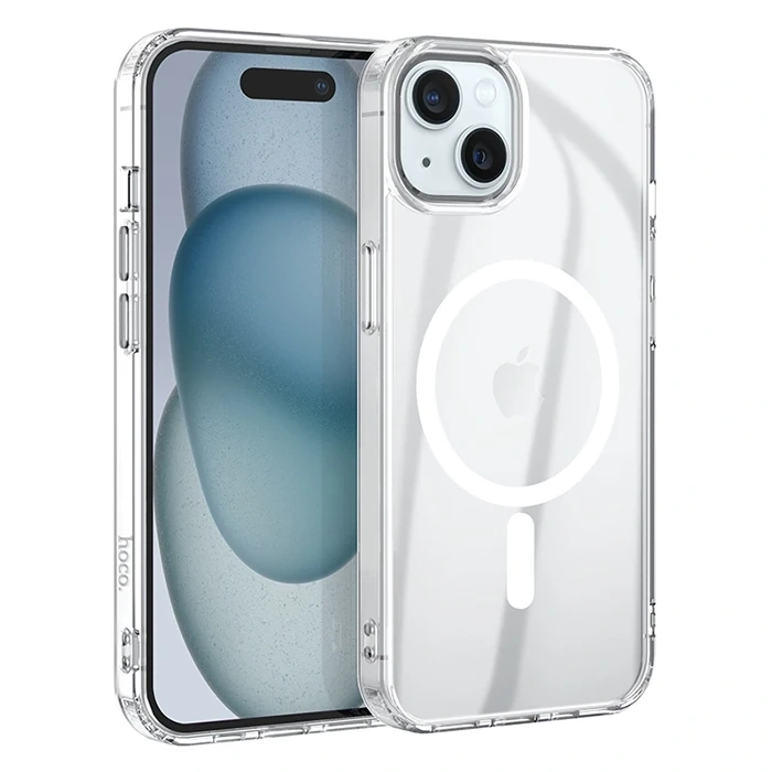 Hoco İphone 15 Anti-fall Darbe Önleyici Airbag Manyetik Magsafe Silikon Kılıf