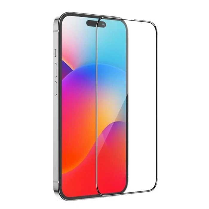 Hoco İphone 15 Plus Full Hd Tempered Kırılmaz Cam Ekran Koruyucu 10 Adet Set-(5775)