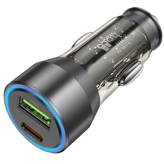 Hoco Nz12a Action Pd43w Usb + Type-c Hızlı Şarj Araç Çakmaklı Şarj Aleti