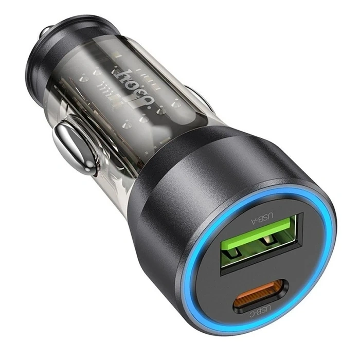 Hoco Nz12a Action Pd43w Usb + Type-c Hızlı Şarj Araç Çakmaklı Şarj Aleti