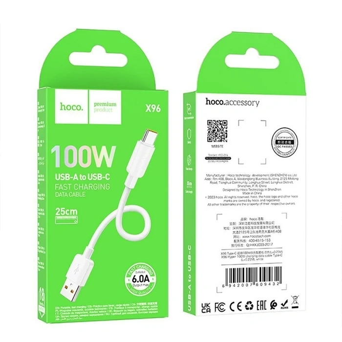 Hoco X96 Hyper 100w Usb To Type-c Hızlı Şarj Ve Data Kablosu-(5775)