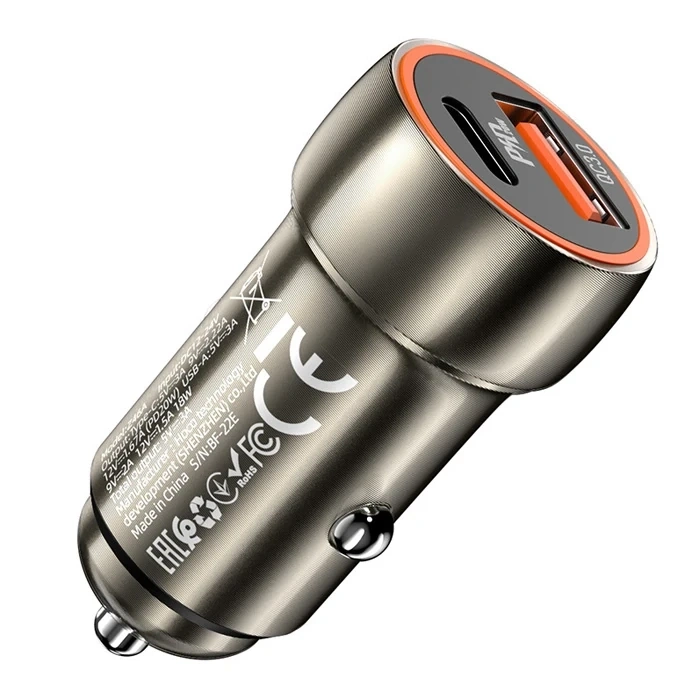 Hoco Z46a Pd20w+Qc3.0 Usb+type-c Giriş Araç İçi Çakmaklık Hızlı Şarj Aleti