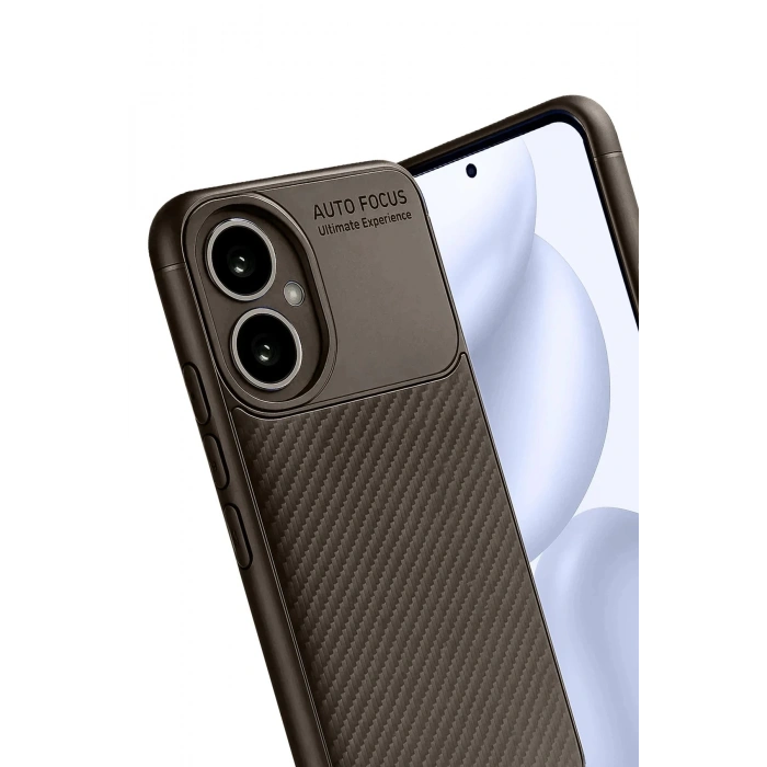 Honor 400 Kılıf Auto Focus Karbon Kapak - Kahverengi