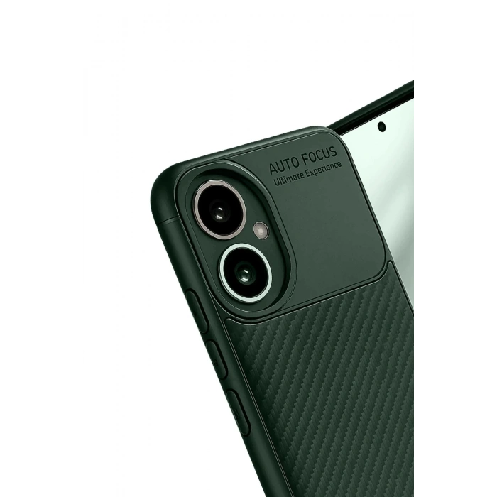 Honor 400 Kılıf Auto Focus Karbon Kapak - Koyu Yeşil