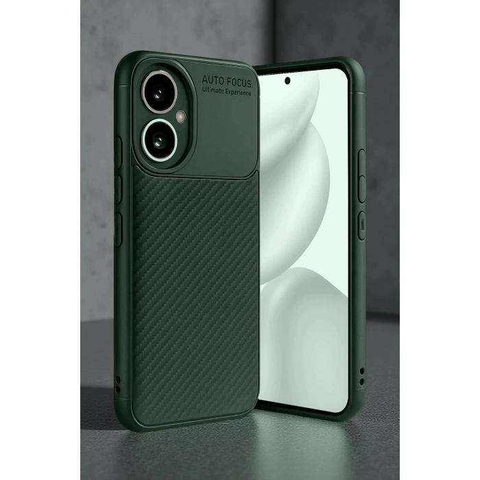 Honor 400 Kılıf Auto Focus Karbon Kapak - Koyu Yeşil