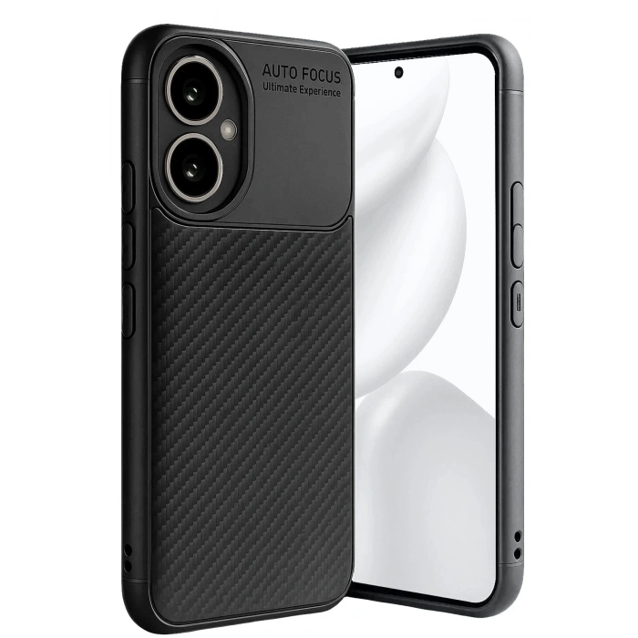 Honor 400 Kılıf Auto Focus Karbon Kapak - Siyah