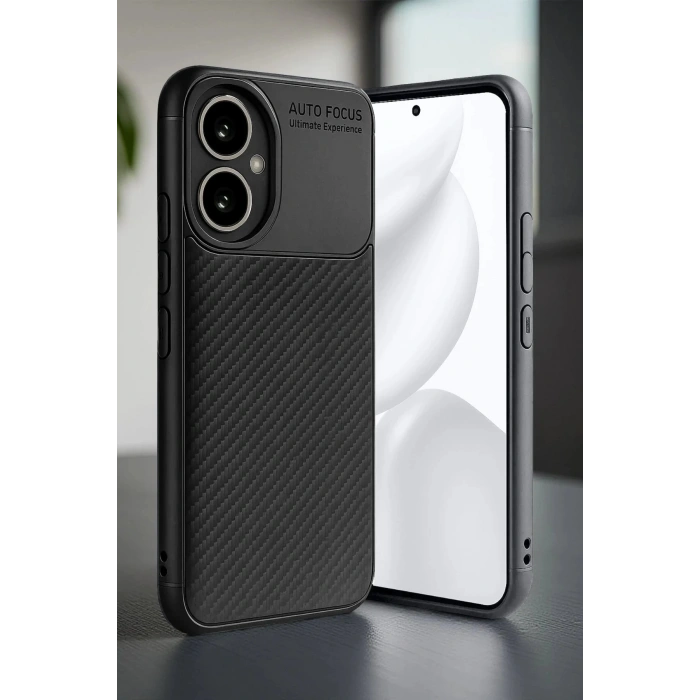 Honor 400 Kılıf Auto Focus Karbon Kapak - Siyah