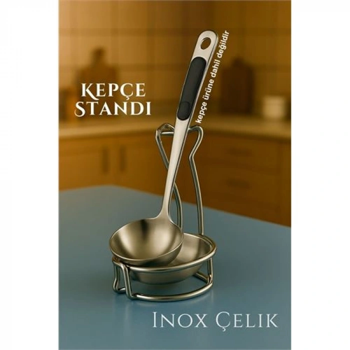 Hsnet Inox Kepçe Standı - Kaşık Kepçe Standı- Profesyonel Şef Tasarımı