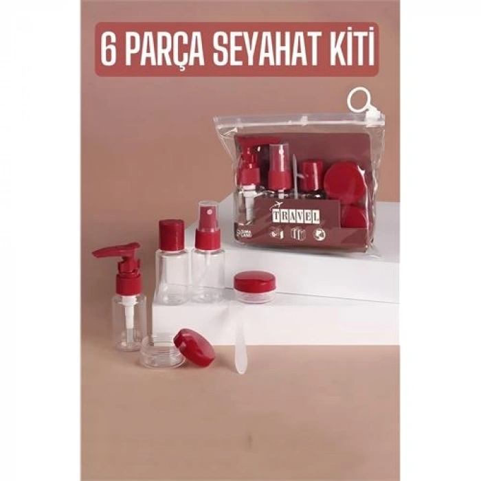 Hsnet Seyahat Kiti Boş Şişe Seyahat Seti 6 Parça