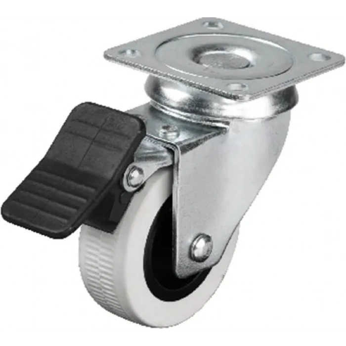 Hts 334 - 50x20 mm Çift Bilyalı Tablalı Frenli Teker 4 Adet