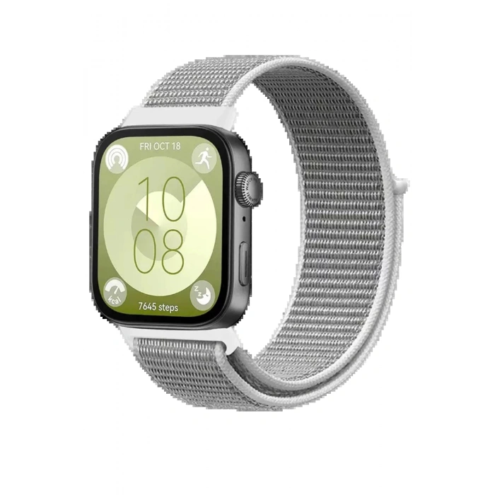 Huawei Fit 4 Hasırlı Cırtcırtlı Kordon - Beyaz