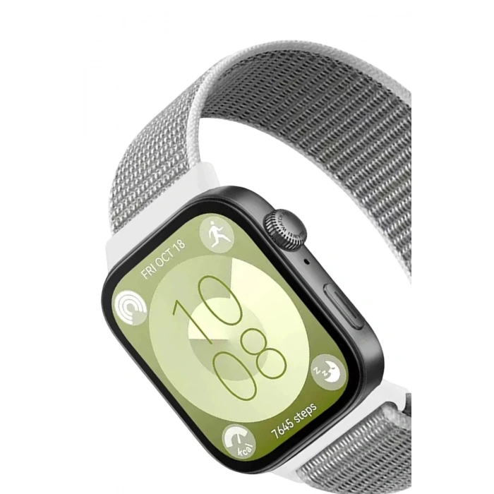 Huawei Fit 4 Hasırlı Cırtcırtlı Kordon - Beyaz