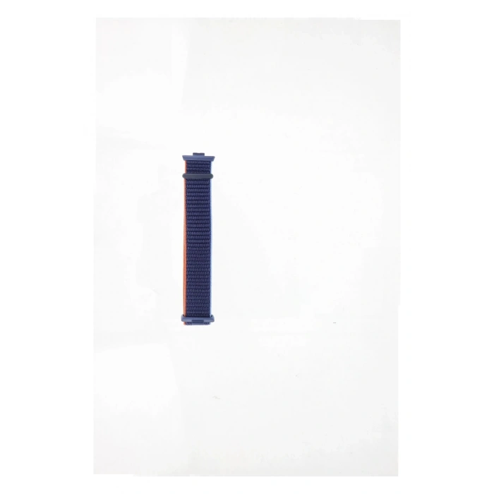 Huawei Fit 4 Hasırlı Cırtcırtlı Kordon - Lacivert-Turuncu