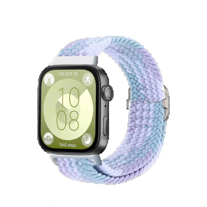 Huawei Fit 4 Star Kordon - Lila-Beyaz