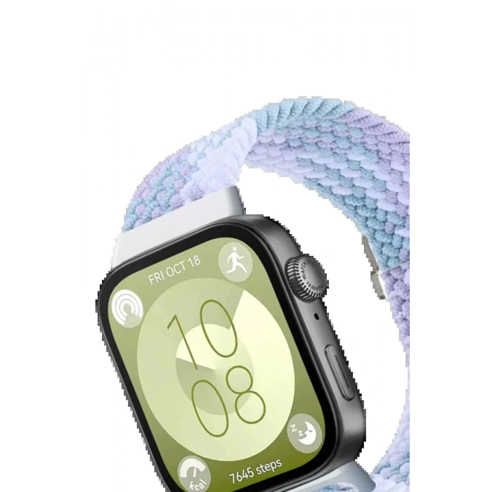 Huawei Fit 4 Star Kordon - Lila-Beyaz