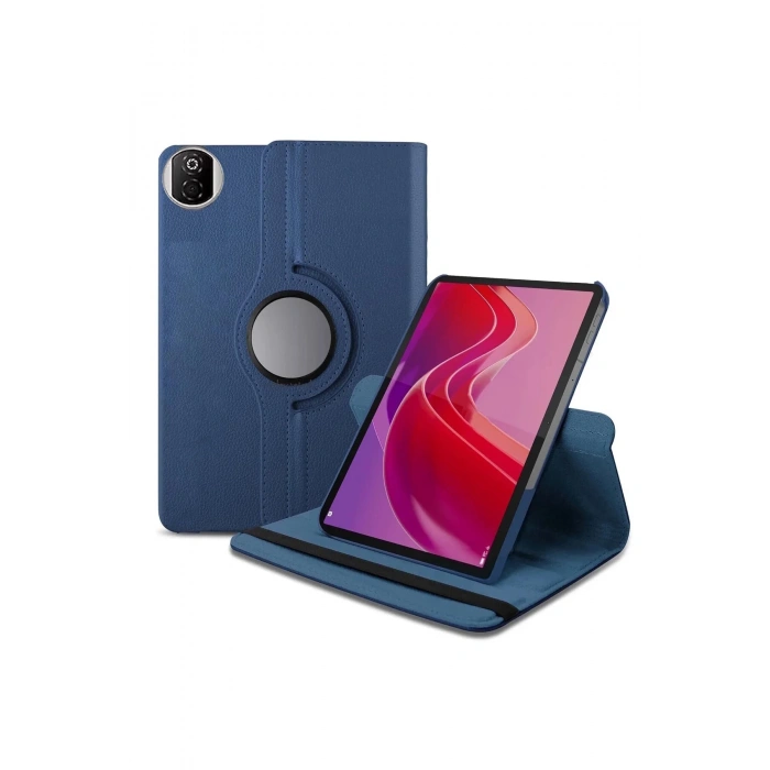 Huawei Honor Pad X7 360 Tablet Deri Kılıf - Lacivert