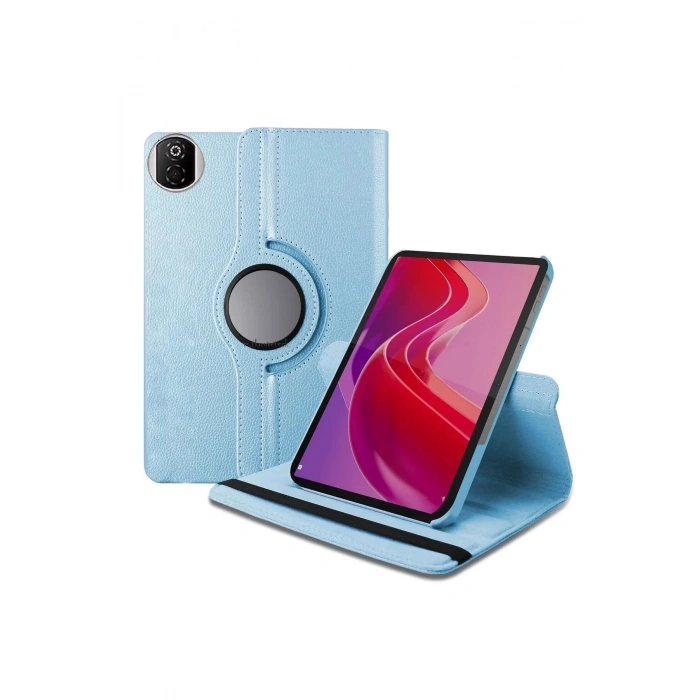 Huawei Honor Pad X7 360 Tablet Deri Kılıf - Mavi