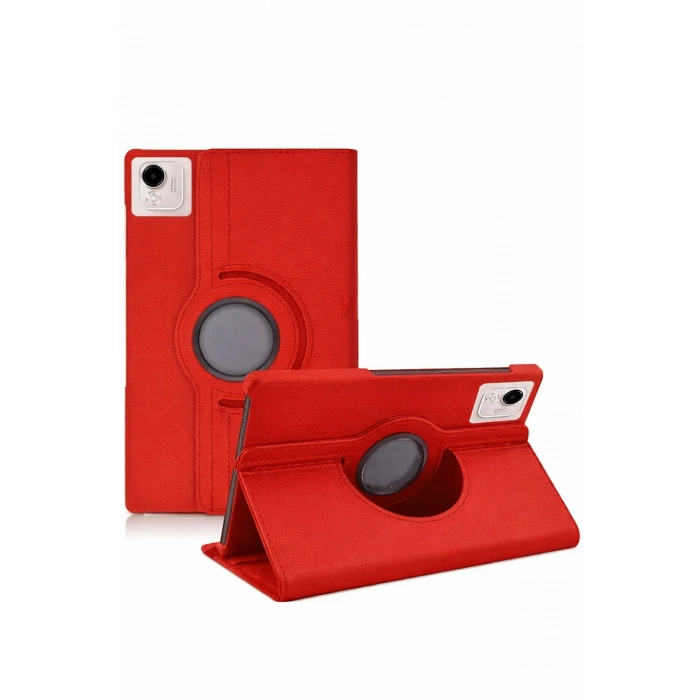 Huawei Honor Pad X9A 360 Tablet Deri Kılıf - Kırmızı