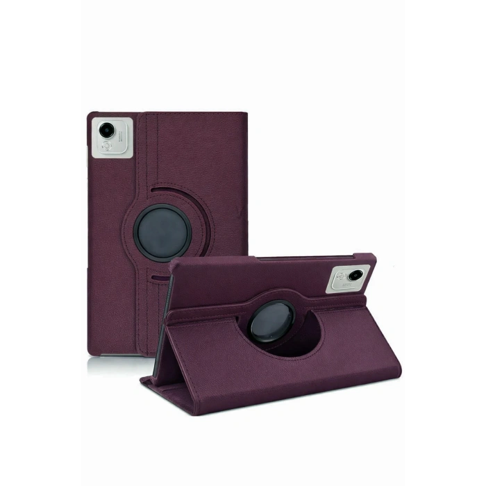 Huawei Honor Pad X9A 360 Tablet Deri Kılıf - Mürdüm