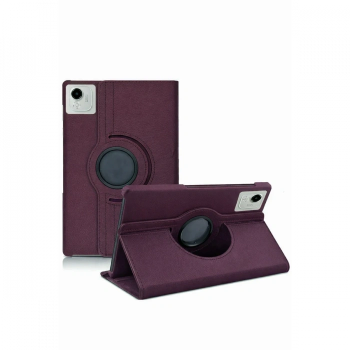 Huawei Honor Pad X9A 360 Tablet Deri Kılıf - Mürdüm