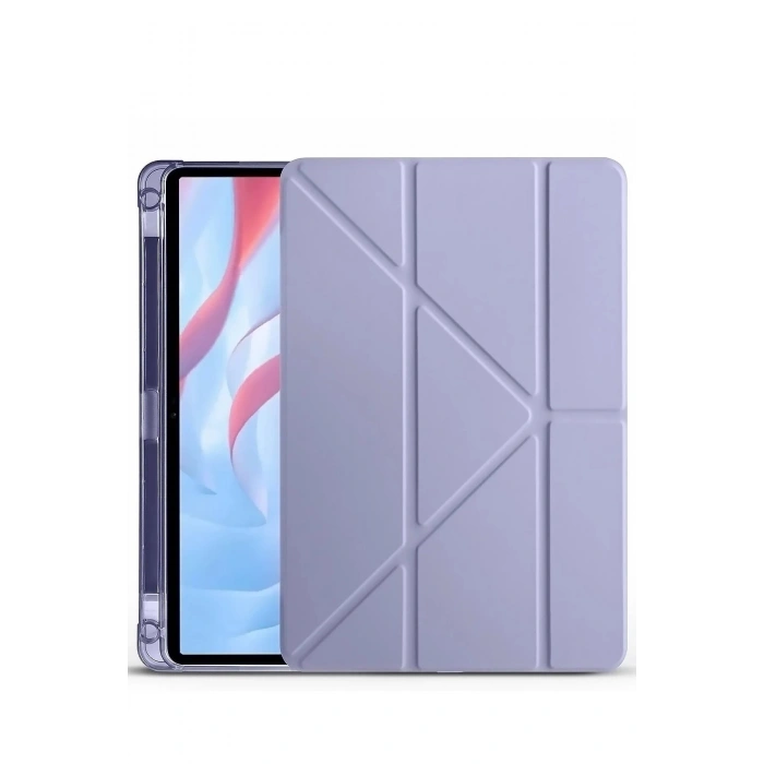 Huawei Honor Pad X9A Kalemlikli Mars Tablet Kılıfı - Açık Mor