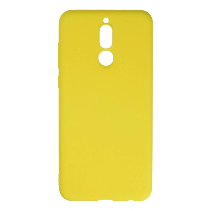 Huawei Mate 10 Lite Kılıf Nano içi Kadife Silikon - Sarı