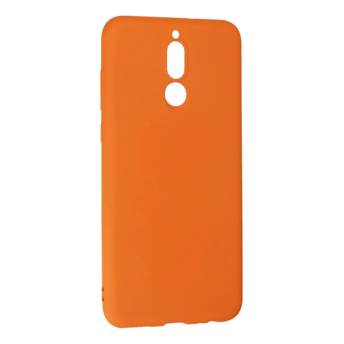 Huawei Mate 10 Lite Kılıf Nano içi Kadife Silikon - Turuncu