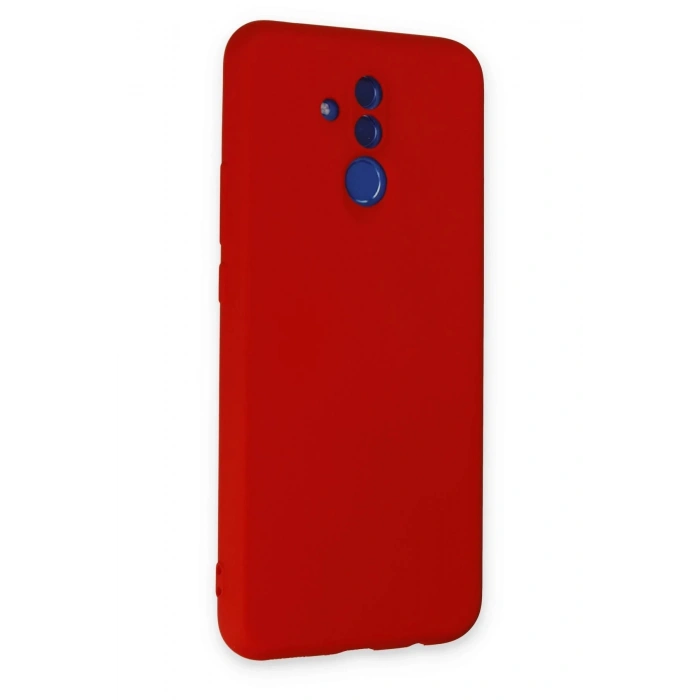 Huawei Mate 20 Lite Kılıf Nano içi Kadife Silikon - Kırmızı