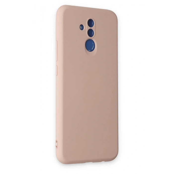 Huawei Mate 20 Lite Kılıf Nano içi Kadife Silikon - Pudra