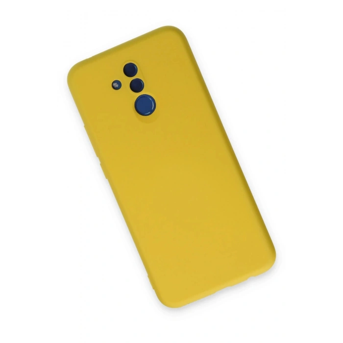 Huawei Mate 20 Lite Kılıf Nano içi Kadife Silikon - Sarı