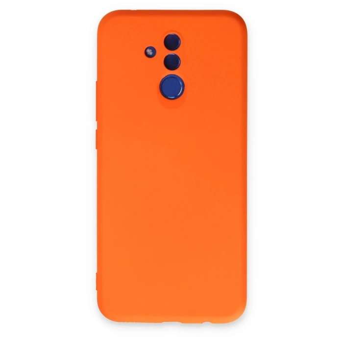 Huawei Mate 20 Lite Kılıf Nano içi Kadife Silikon - Turuncu