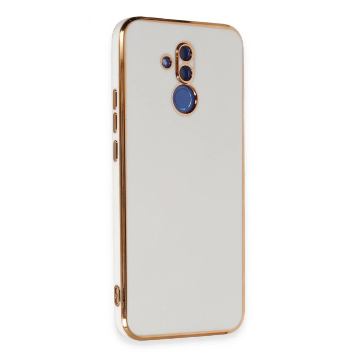 Huawei Mate 20 Lite Kılıf Volet Silikon - Beyaz